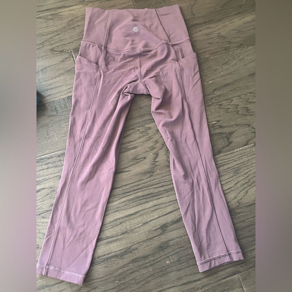Athleta Rose-Mauve Salutation Stash Pocket Tight - Picture 2 of 6